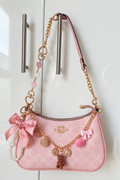 Pink Teri with Charms