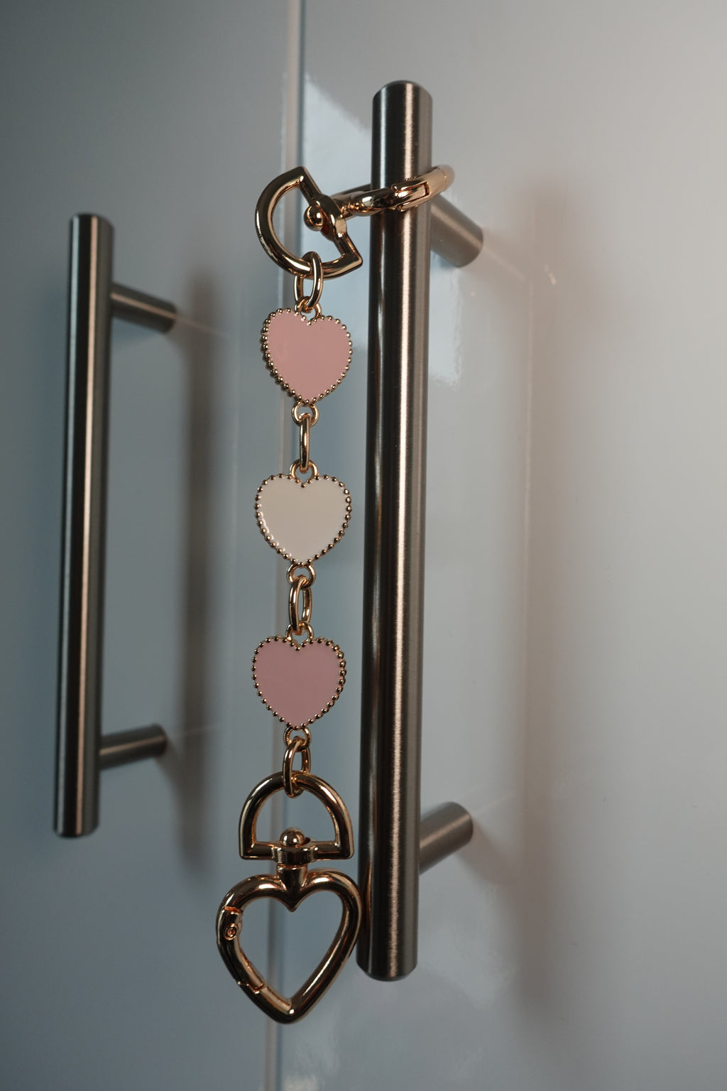 Pink heart bag extender