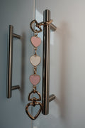 Pink heart bag extender
